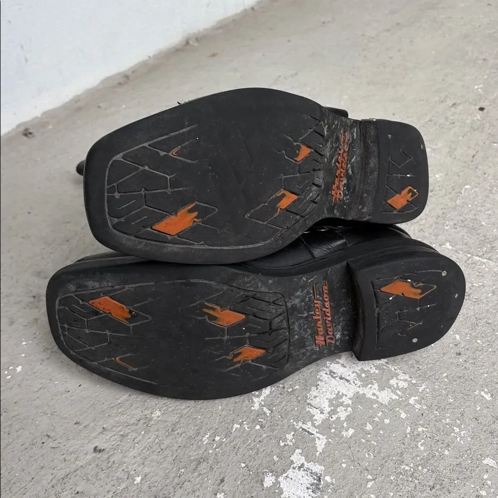 Harley Davidson, harness, mega size logo biker boot